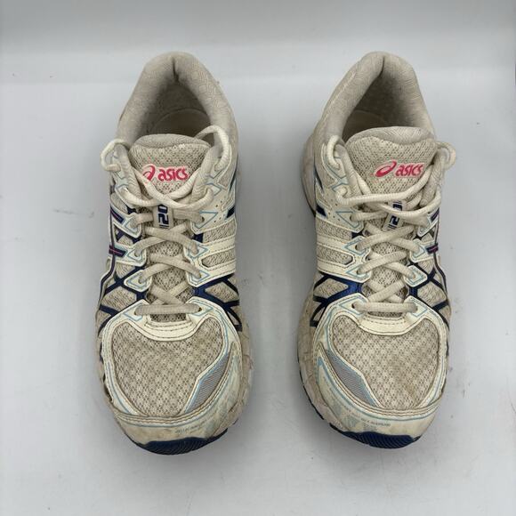 Asics Sneakers Mens Size 6.5 Sportstyle Gel-Kayano 20 Creme Deep Marine Running - Picture 4 of 10